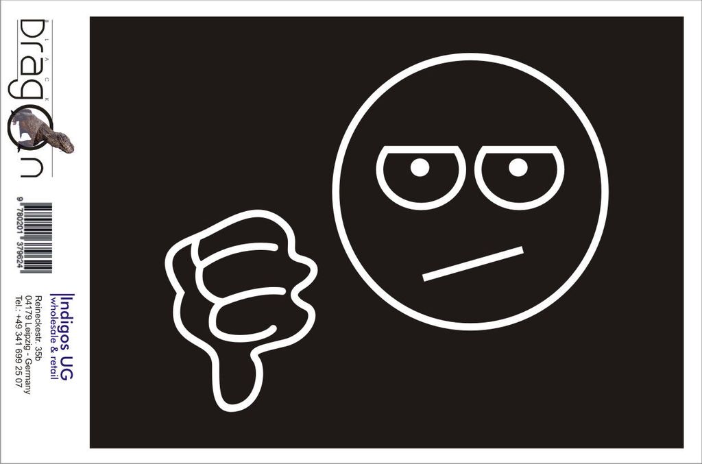 Aufkleber / Autoaufkleber - JDM / Die cut / Auto / OEM - not good emoticon 210x210mm schwarz - Heckscheibe / Heckscheibenaufkleber