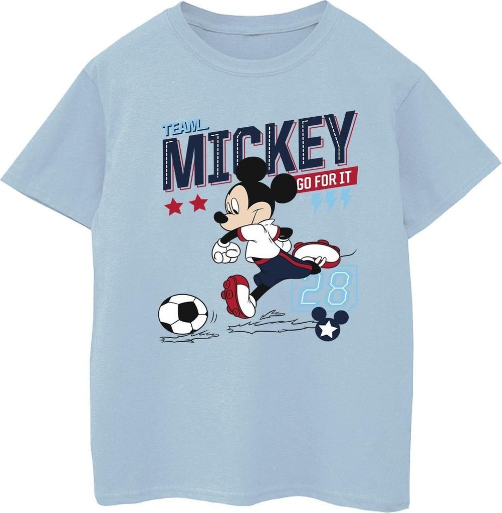 Disney - "Team Football" T-Shirt für Mädchen BI30101 (152-158) (Babyblau)