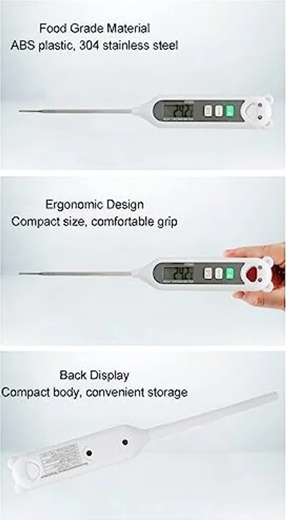 Termometro Digitale Alimenti HT690 - Design in Acciaio Inox e ABS