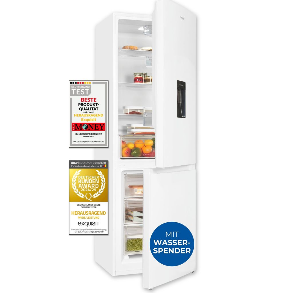 Exquisit Kühl-Gefrierkombination KGC5320-95-E-WS-040C weiss Produktbild