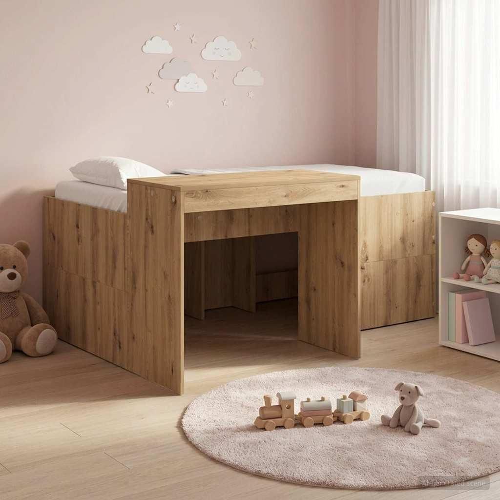 Möbel Hochbett mit Schreibtisch für Kinder Artisan-EicheKlassische Betten - Klassische Betten c4965