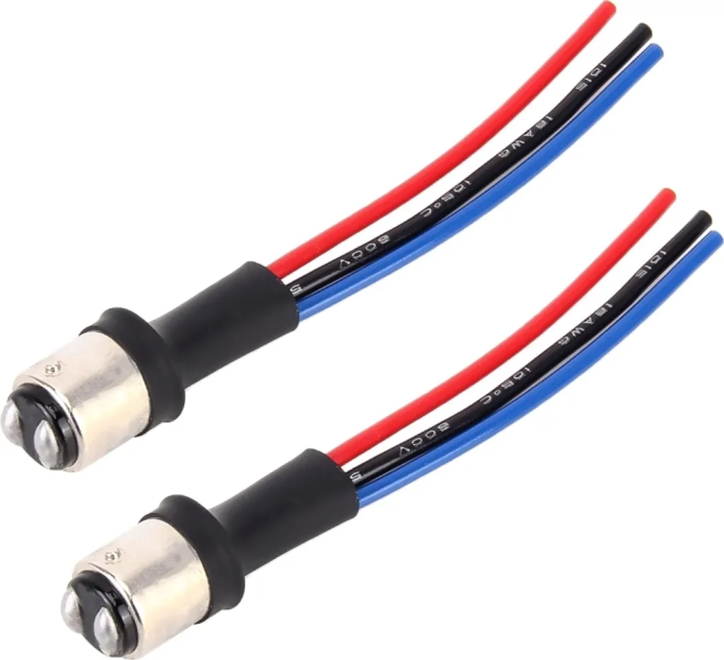1 paio di supporti per prese maschio 1157/BAY15D con filo