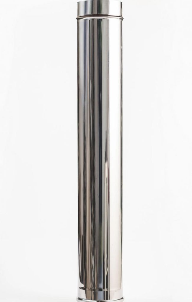 RVS kachelpijp 180 / 230 mm × 100 cm, dubbelwandig Productafbeelding 