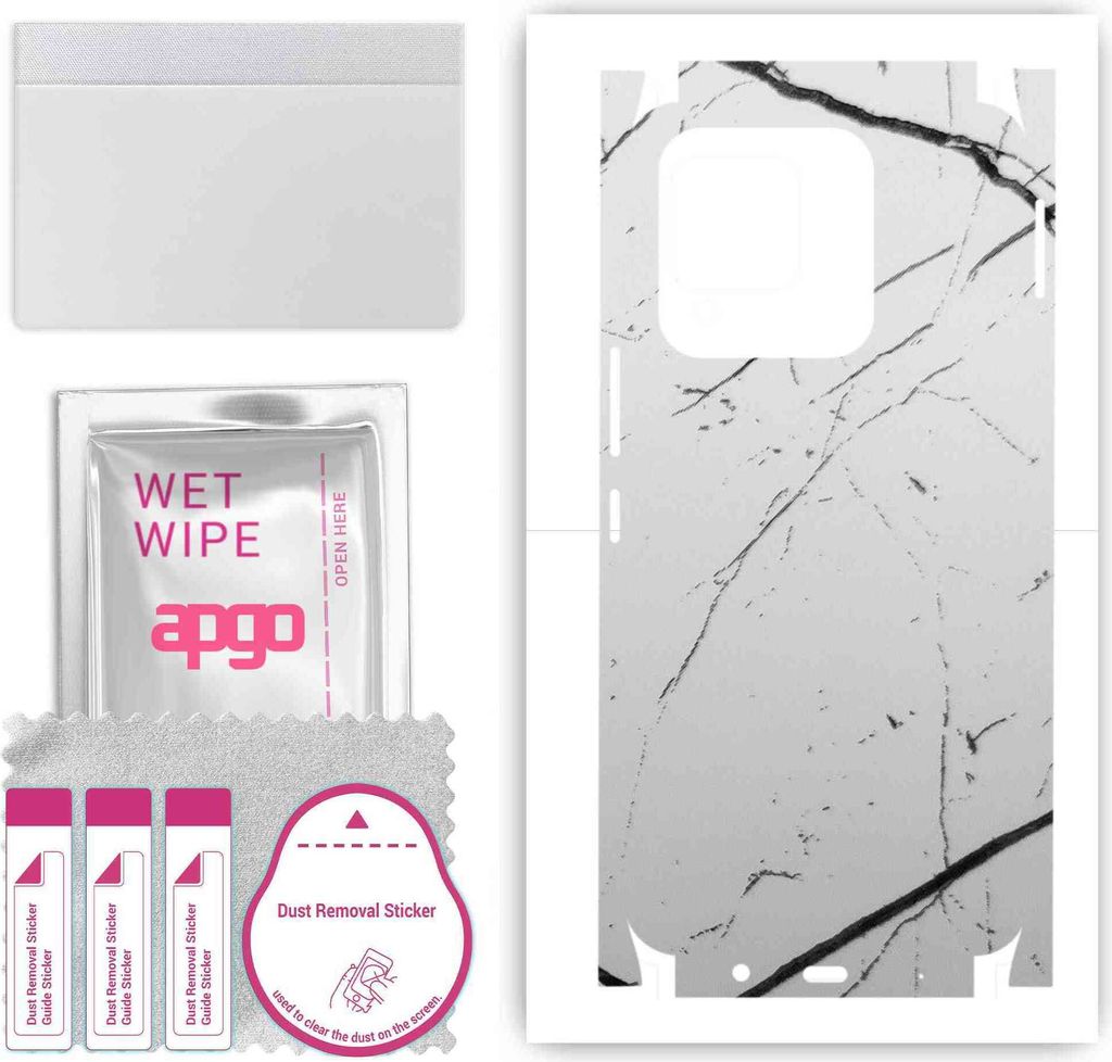 apgo Rückseite + Seiten Schutzfolie, Skin, kompatibel mit Tecno Spark 8, Hinten Displayschutzfolie aus Vinylfolie, kratzfest, einfache Montage - W...