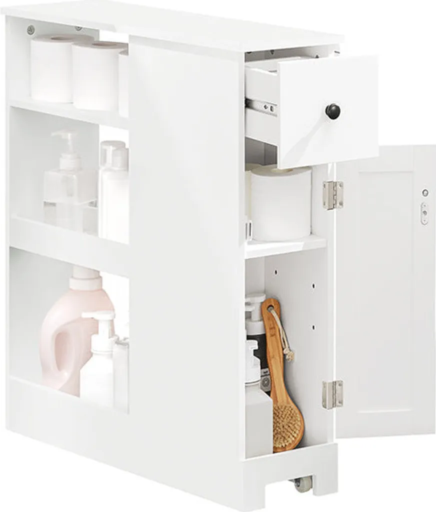 Desserte de Cuisine en MDF avec Étagère Réglable - Chariot Fin 20x70 cm