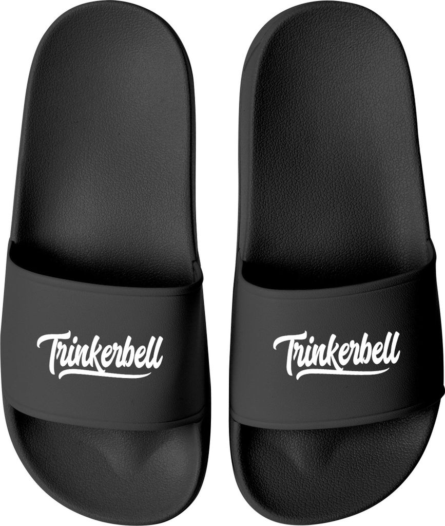 Badelatschen mit Spruch Alkohol Party Uni Badeschlappen mit Aufdruck Don Promillo Bierkules Trinkerbell Herren Damen Slides Party Urlaub Moonworks