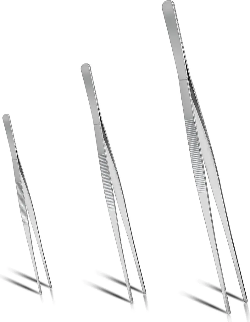 Pince de cuisine pour barbecue et cuisson - Lot de 3 tailles en inox