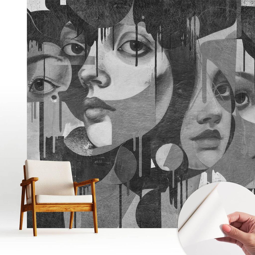 Fototapete selbstklebend - 250x250 cm - Tapete - Wandtapete - Wandbilder - Klebefolie - Dekofolie - Tapete Folie - Wand - Dekoration - Wohnzimmer -...