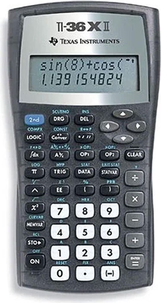 TI-36 X II Schulrechner Texas Instruments / Solar/Batterie / 2-zeilliges Display