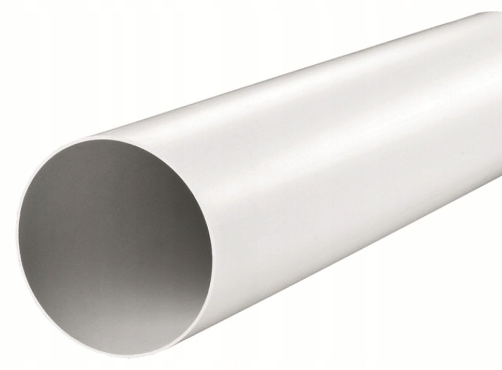 Rundkanal 100 mm 1 m PVC VENTS 1100-4 Produktbild 