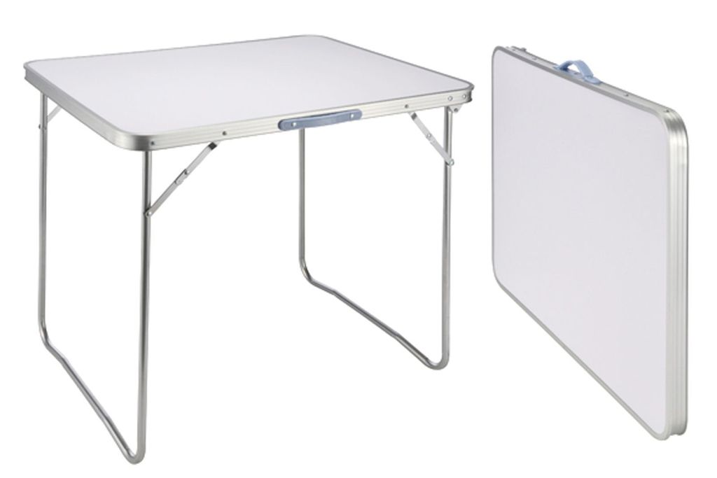 HI Klappbarer Campingtisch Weiß 80x60x69 cm