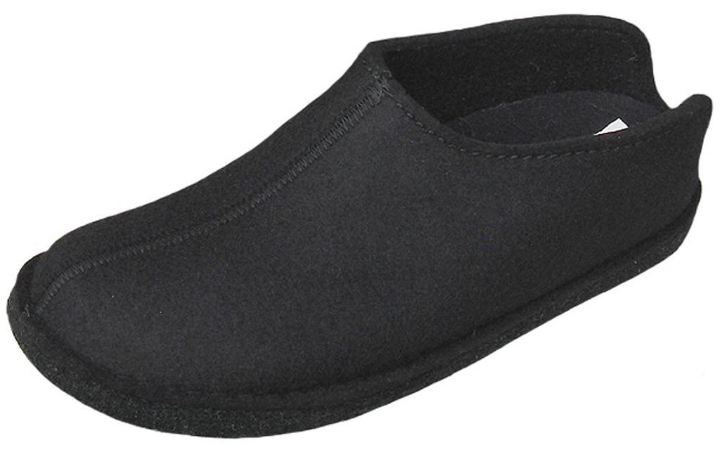 Haflinger Flair Smily Uni Hauspantoffeln schwarz, Produktbild 