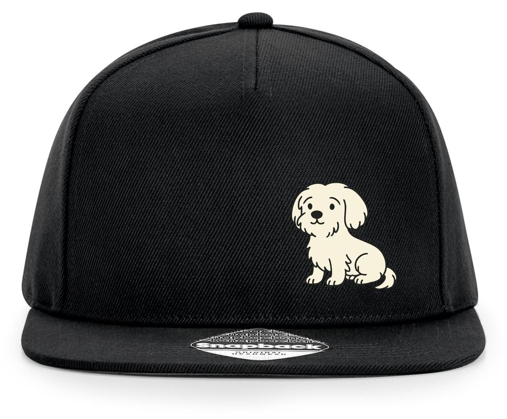 Huuraa Cappy Mütze Malteser Malti Comic Black Polyester Snapback Kappe Geschenkidee