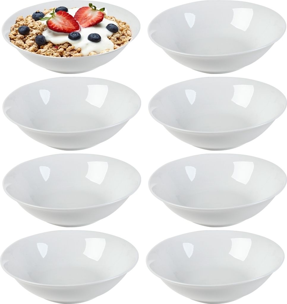 Schüsseln - Weiß - Porzellan - Ø 23 cm - 8er Set Produktbild 