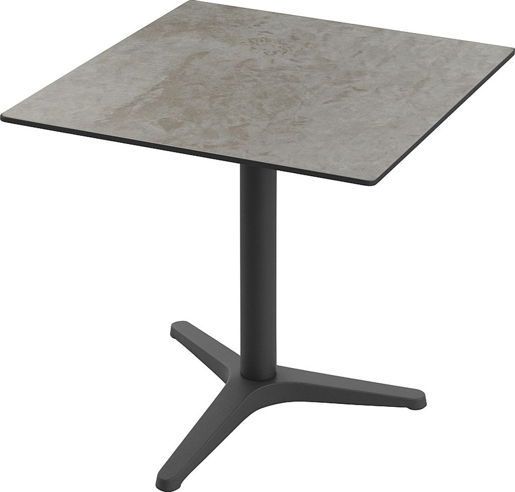 Gastro Terrassentisch NICO | 60x60 cm | HPL Compact Zement Grau