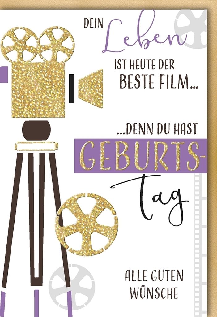Geburtstag - Glückwunschkarte im Format 11,5 x 17 cm mit Produktbild 
