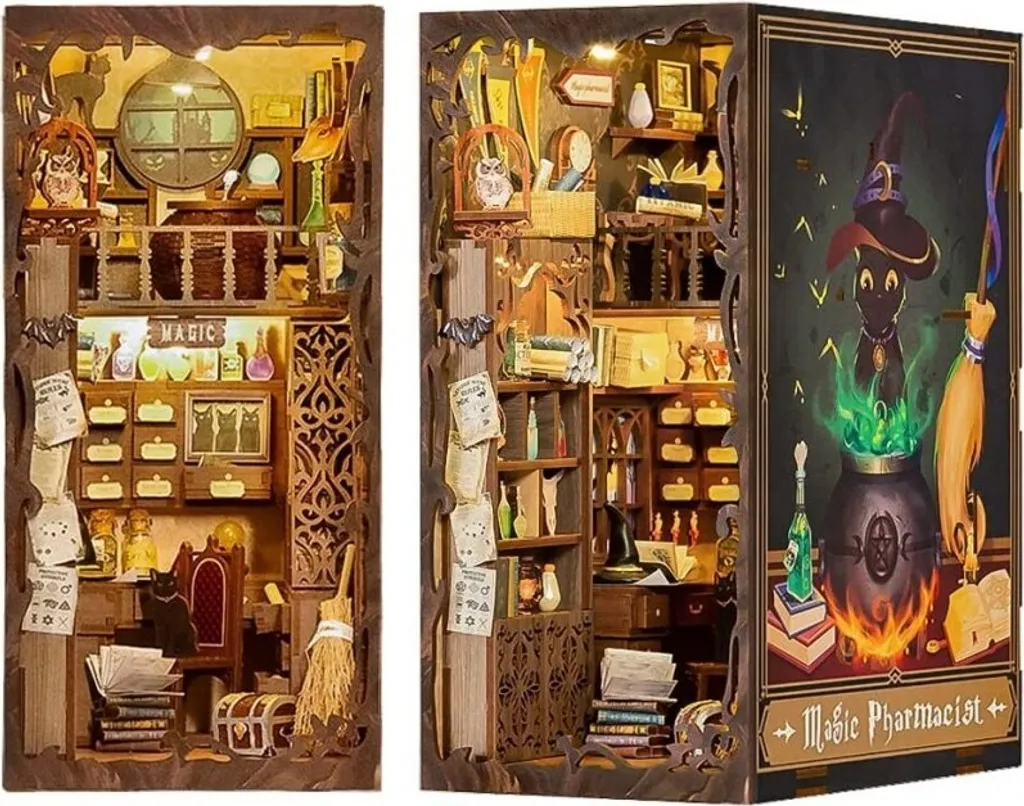 Décoration Bibliothèque Magic Pharmacist - Puzzle 3D DIY pour Adulte