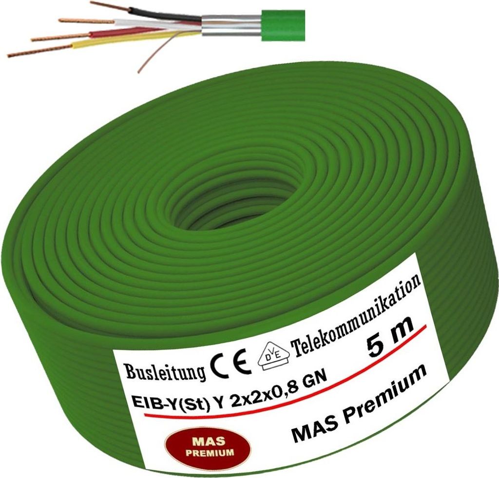 5m EIB-Y(St)Y2x2x0,8GN Busleitung Telekommunikationbusleitung
