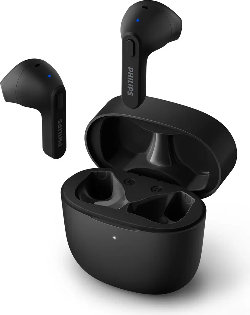 Écouteurs TWS Philips TAT2236BK Bluetooth avec Boîtier de Charge Compact