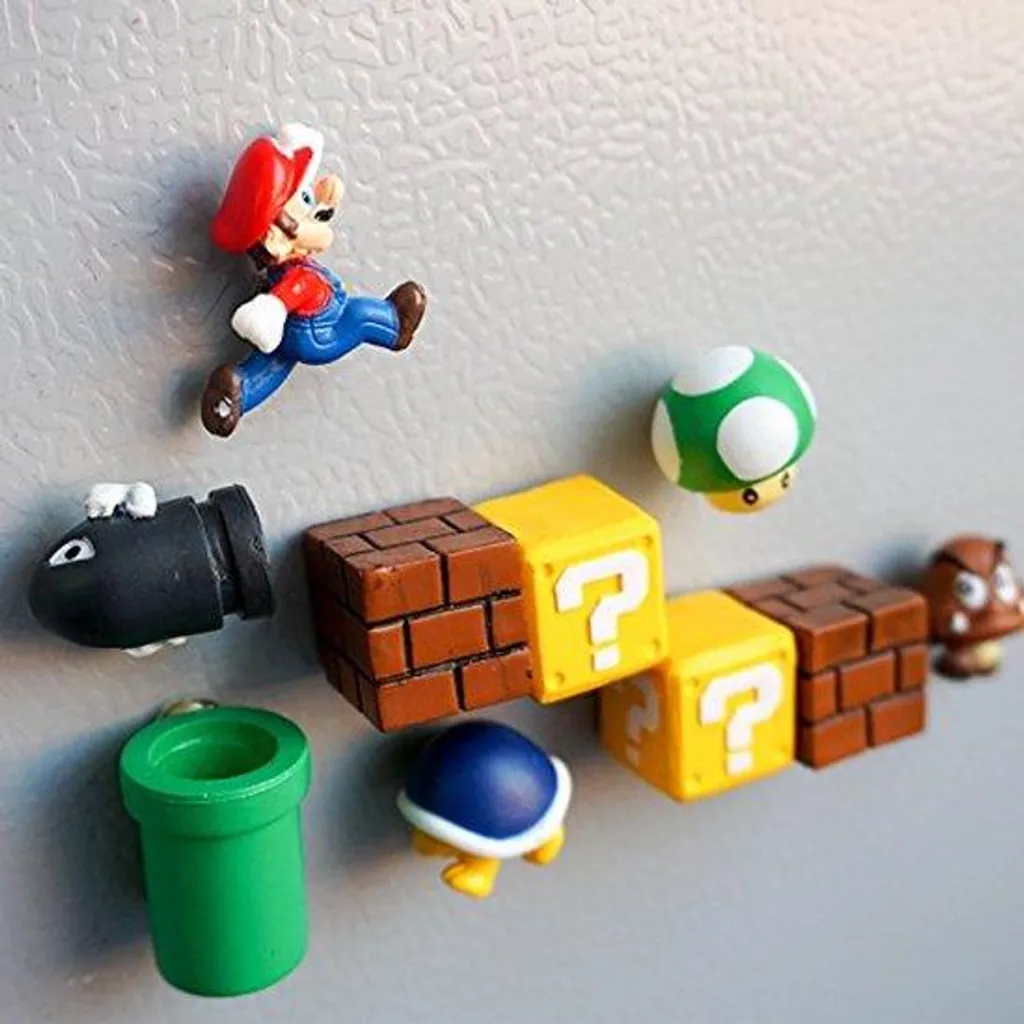 Décoration Frigo Super Mario pour la Maison - Lot de 10 Aimants Fun