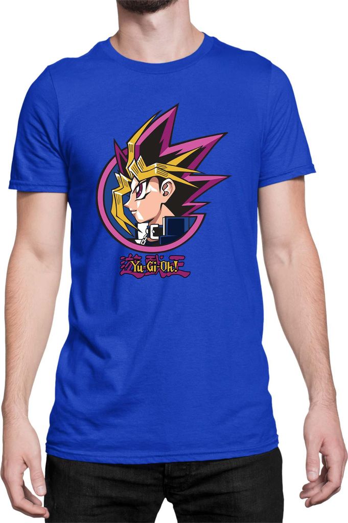 Herren T-Shirt Japan Manga Anime Comics Yu Gi 016, Man 2XL / Blau