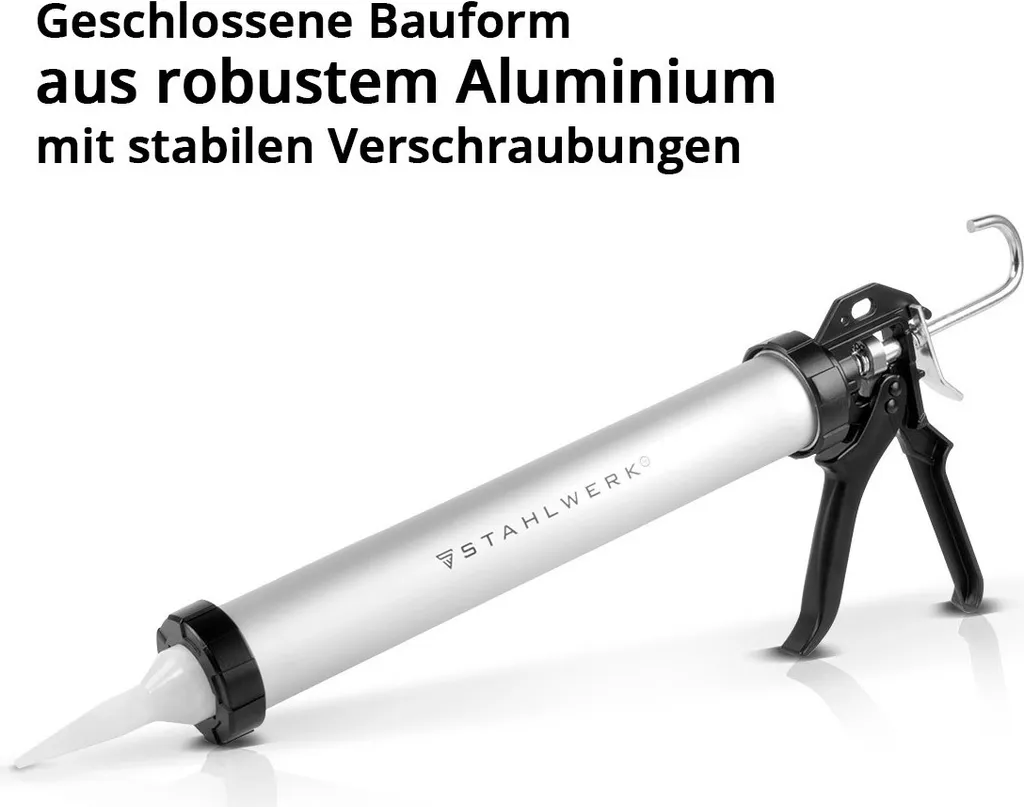 Pistolet à mastic pour joints d'étanchéité 600 ml avec spatule de pose