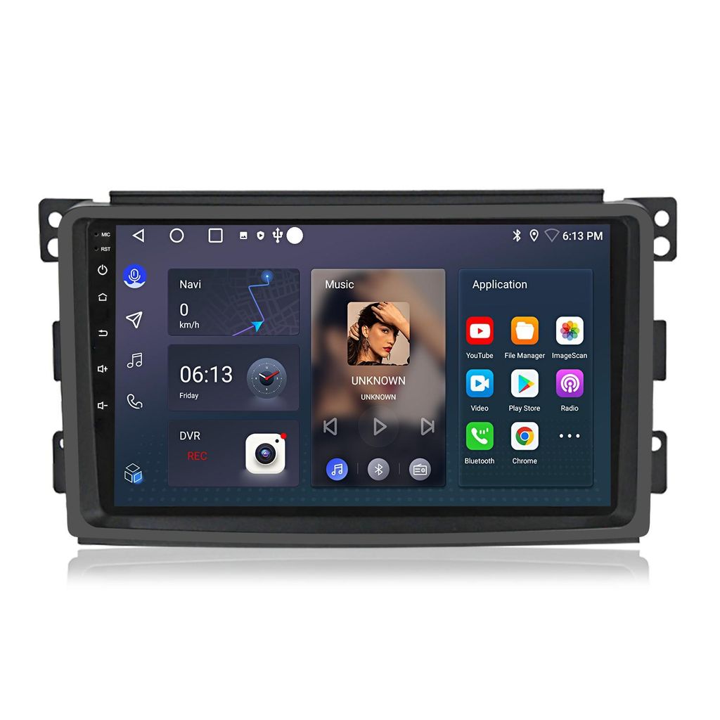 Autoradio Android 9'' 128GB pour Smart Fortwo 451 Image du produit 