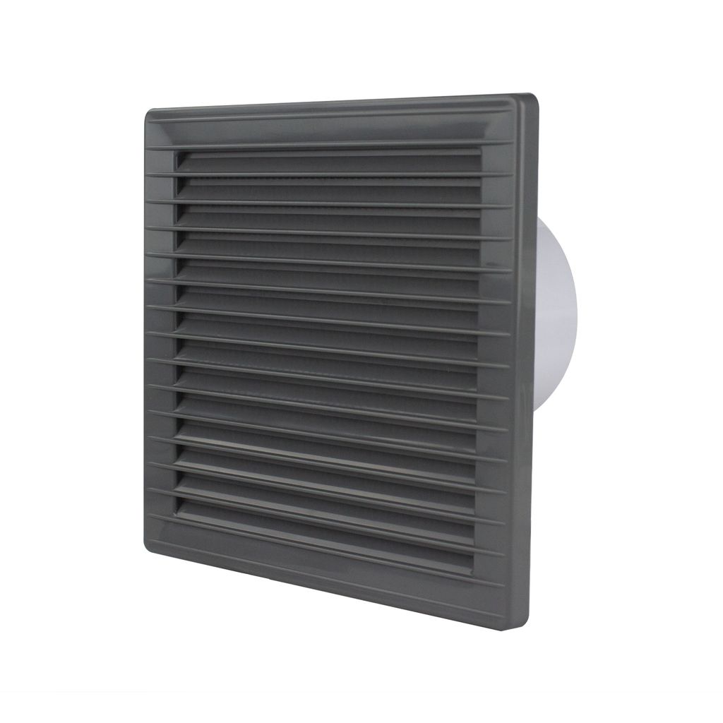 Lüfter Ventilator Badezimmer Badlüfter Badventilator Wandlüfter Belüftung Entlüftung Zuluft Abluft eckig Abluft Ø100 Ø125 weiß grau braun a...