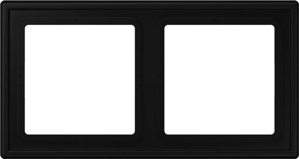 Cadre de Finition Double Jung LSZ982BFSWM Design Noir Mat Gamme LS 990