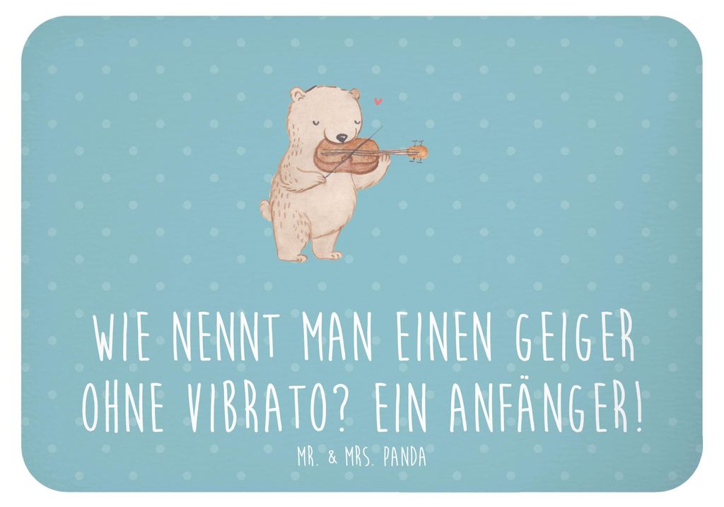 Mr. & Mrs. Panda Kühlschrankmagnet Violine Anfänger - Meeresbrise - Geschenk, Emotionen, Lernen, Musik, Instrument, magnet, Streichinstrument, In...