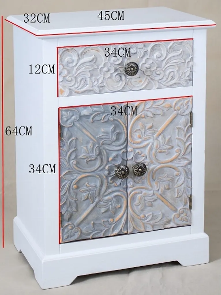 Solution de rangement pour petits espaces : Commode rustique 64 cm - 5