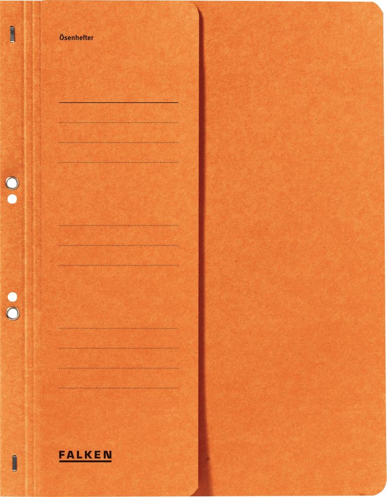 Falken Ösenhefter 80000516 DIN A4 kaufm. Heftung 250g Karton orange