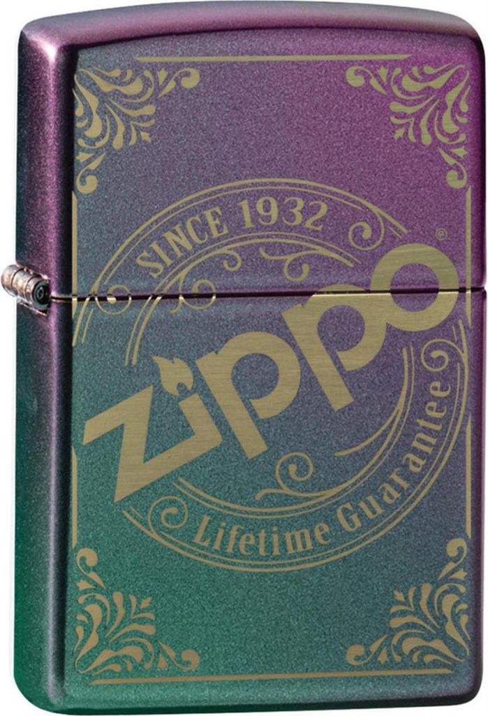 ZIPPO Feuerzeug mit schillerndem Logo und Lasergravur 60005527