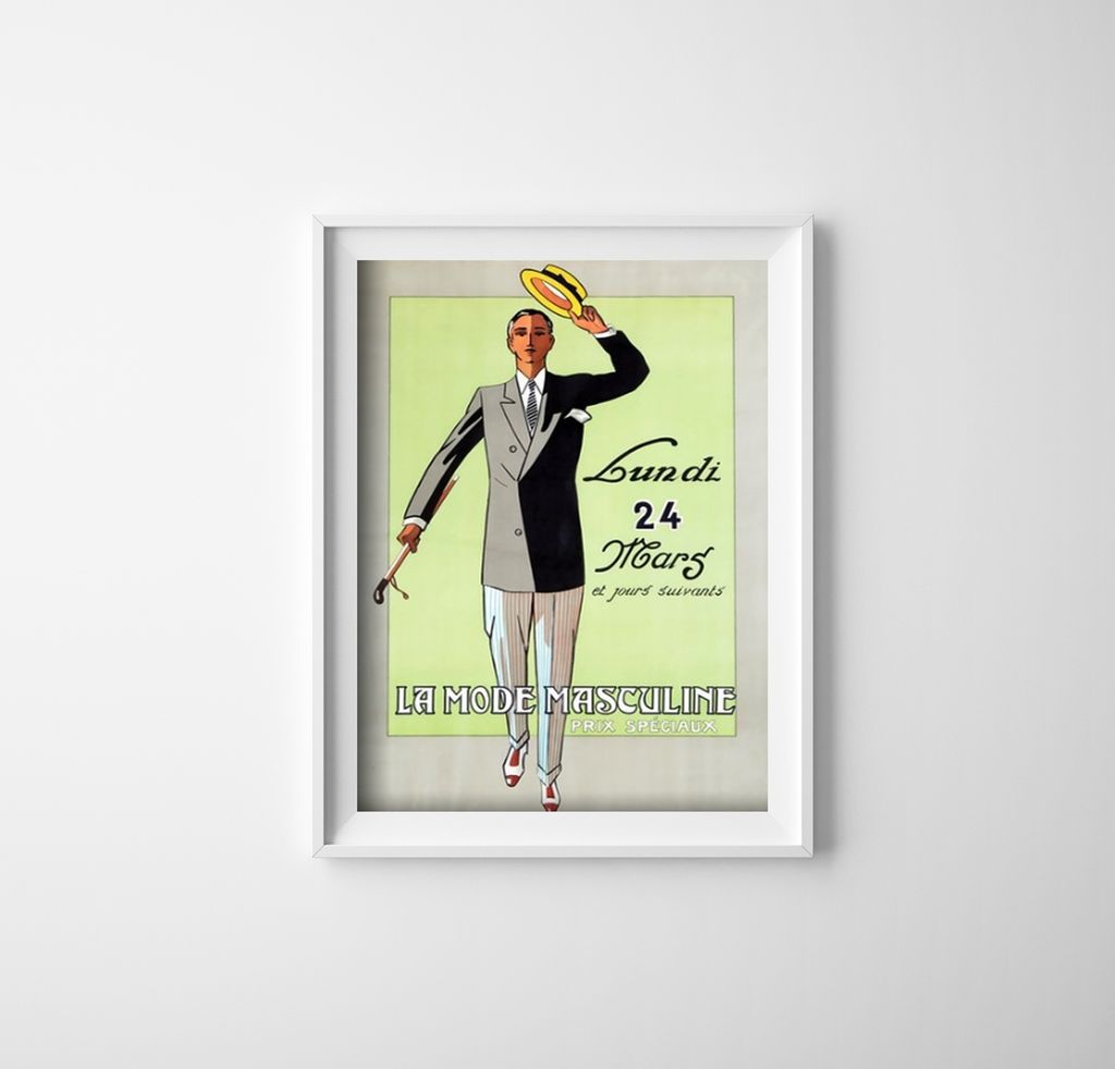 Poster - Canvas - Leinwand - 29,7 cm x 42 cm - Männermode
