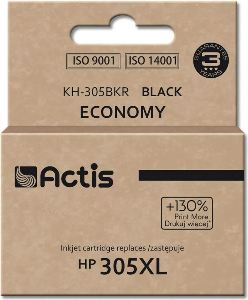 Encre noire Actis KH-305BKR pour imprimante HP remplace 305XL 20 ml
