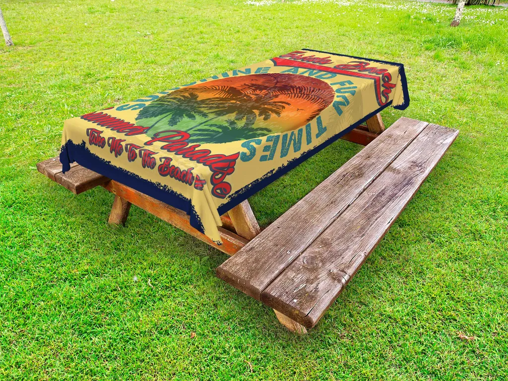 Tovaglia per Esterno 145x305 cm ABAKUHAUS Florida - Robusta e Colorata