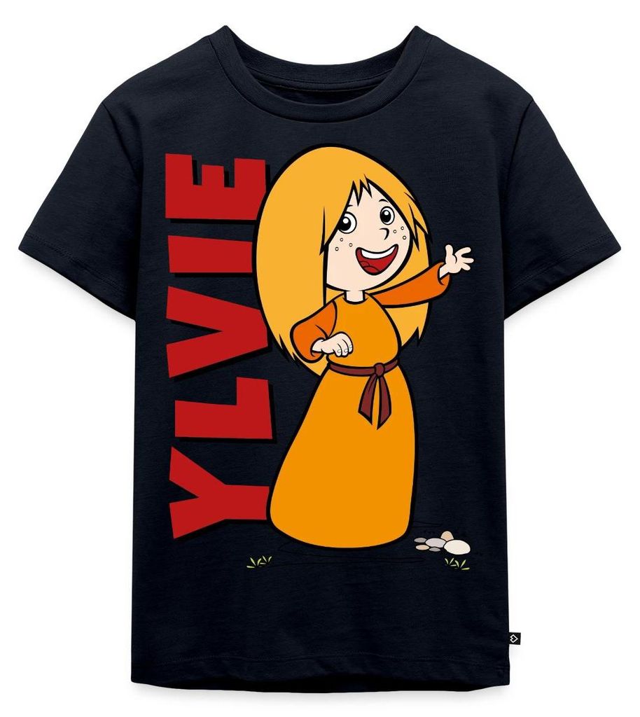 Spreadshirt Wickie Und Die Starken Männer Ylvie Kinder Premium T-Shirt, 98/104 (2 Jahre), Navy