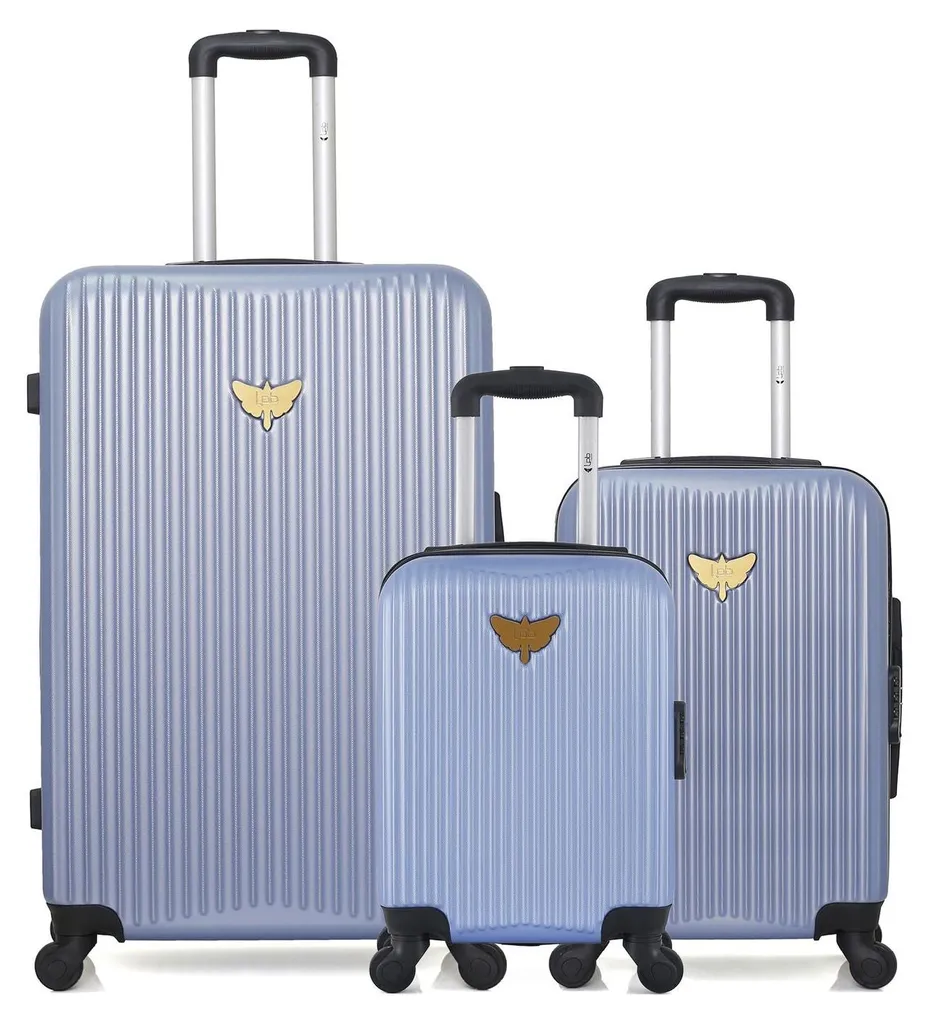 Lot de 3 Valises AGATA LPB LUGGAGE Robustes et Légères Sécurisées Code