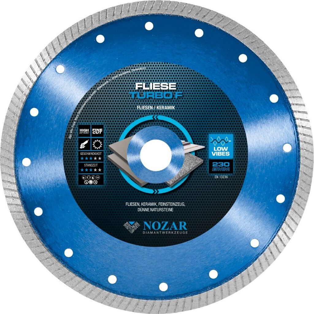 Nozar Fliese Turbo F Diamanttrennscheibe 230mmx22,33mm, 6702205