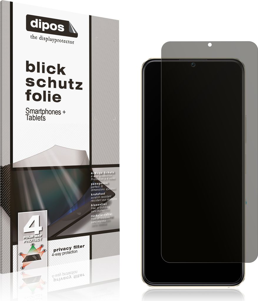 Schutzfolie für Vivo Y16 mit Sichtschutz Blickschutz Folie