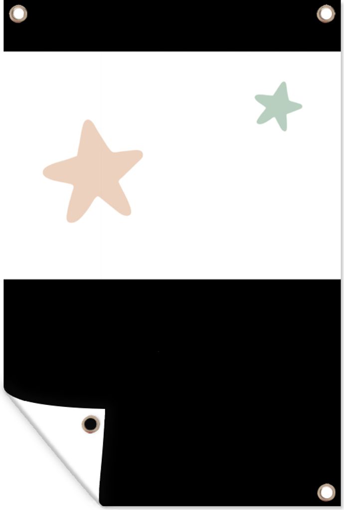 MuchoWow 60x40 cm Outdoor-Poster Gartendeko Sichtschutz Garten Poster für den Garten Sterne - Pastell - Mädchen - Jungen - Kinder