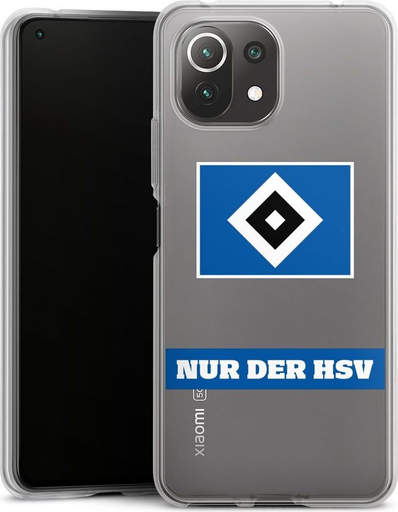 DeinDesign Handyhülle für Xiaomi Mi 11 Lite 5G Silikon Hülle Case Smartphone Schutzhülle HSV Hamburger SV Statement