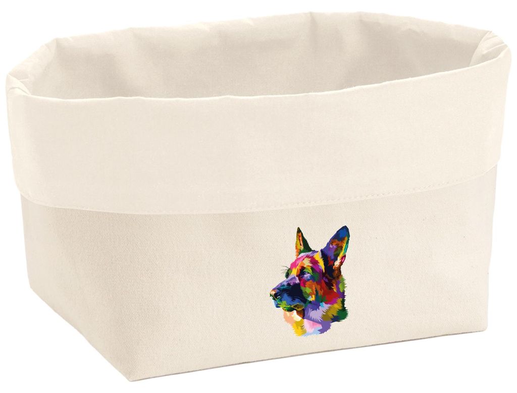 Huuraa Organizer Deutscher Schäferhund Colorful 8 Liter Large Canvas Baumwolle Utensilo Geschenkidee