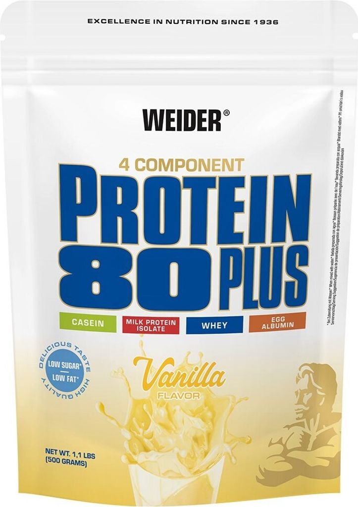 Weider Protein 80 Plus - sacchetto da 500 g alla vaniglia Immagine del prodotto 