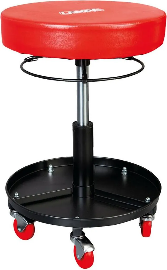 Siège d'atelier à roulettes Lampa avec porte-outils de rangement