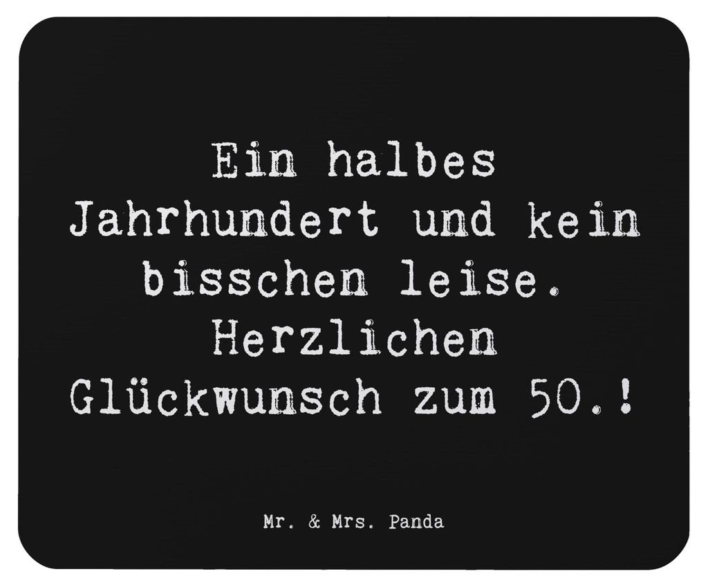 Mr. & Mrs. Panda Mauspad Spruch 50. Geburtstag - Schwarz - Geschenk, Mouse Pad, besondere Anlässe, mousematte, Mousepad, laptop, Meilenstein, Happ...