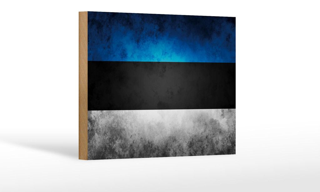 Holzschild Flagge 18x12cm Estland Fahne