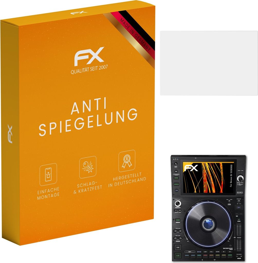 atFoliX FX-Antireflex 3x Schutzfolie kompatibel mit Denon DJ SC6000 Displayfolie