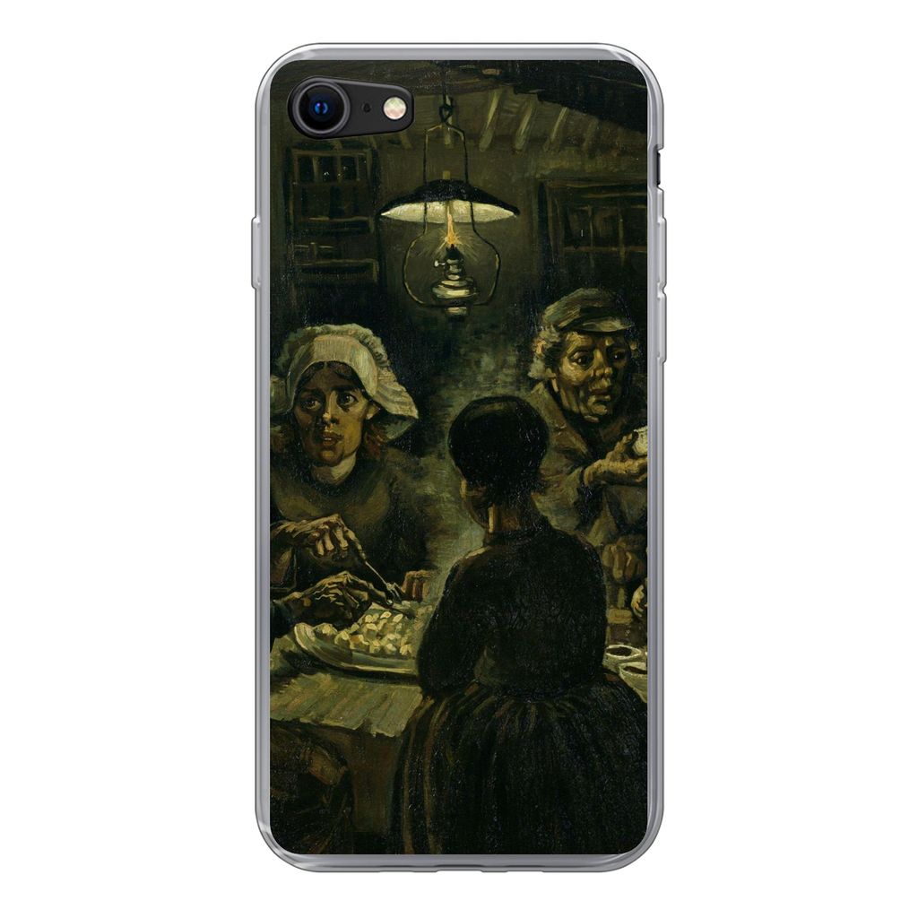 MuchoWow Handyhülle Schutzhülle Hülle für iPhone 8 Die Kartoffelesser - Vincent van Gogh Silikon Softcase Handy Hülle - Schutzhaube