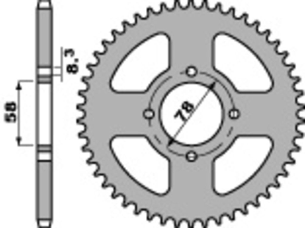 PBR Standard Stahlritzel hinten 810 - 428